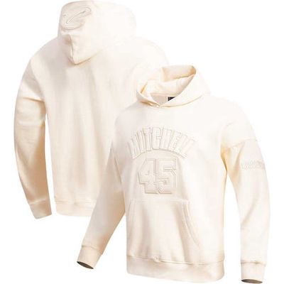 Men's Pro Standard Donovan Mitchell Cream Cleveland Cavaliers Name & Number Pullover Hoodie