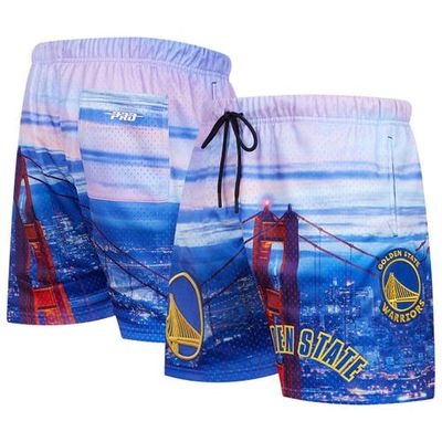 Men's Pro Standard Golden State Warriors Cityscape Shorts in Blue
