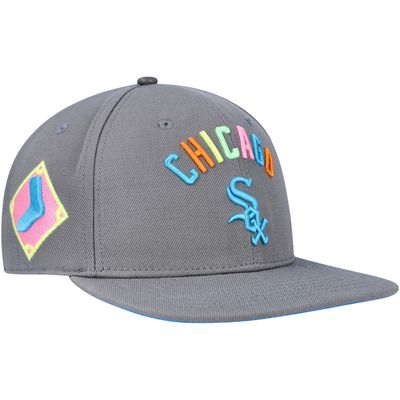 Men's Pro Standard Gray Chicago White Sox Washed Neon Snapback Hat