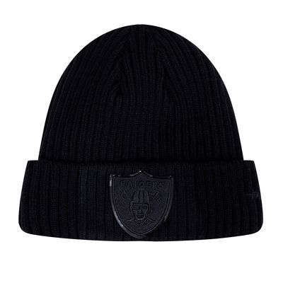 Men's Pro Standard Las Vegas Raiders Triple Black Cuffed Knit Hat