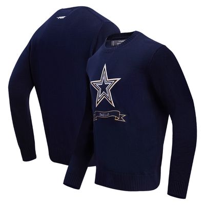 Men's Pro Standard Navy Dallas Cowboys Prep Knit Sweater