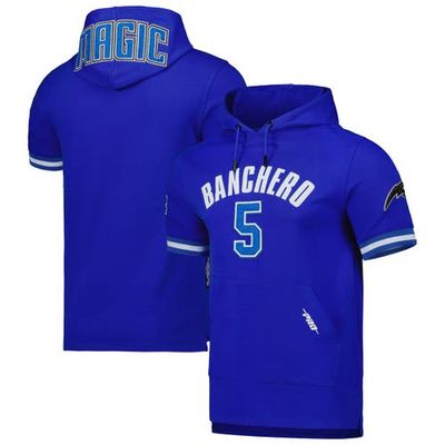 Men's Pro Standard Paolo Banchero Royal Orlando Magic Name & Number Short Sleeve Pullover Hoodie