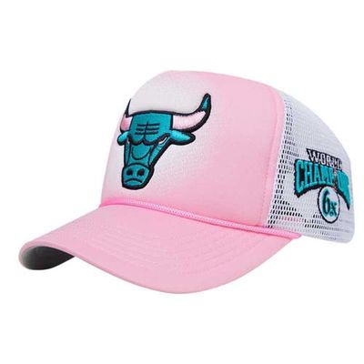 Men's Pro Standard Pink Chicago Bulls Washed Neon Foam Trucker Snapback Hat