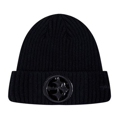 Men's Pro Standard Pittsburgh Steelers Triple Black Cuffed Knit Hat