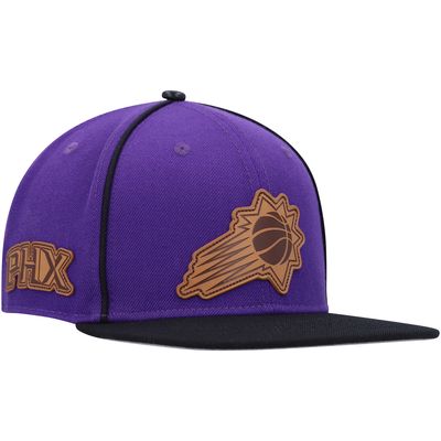 Men's Pro Standard Purple/Black Phoenix Suns Heritage Leather Patch Snapback Hat