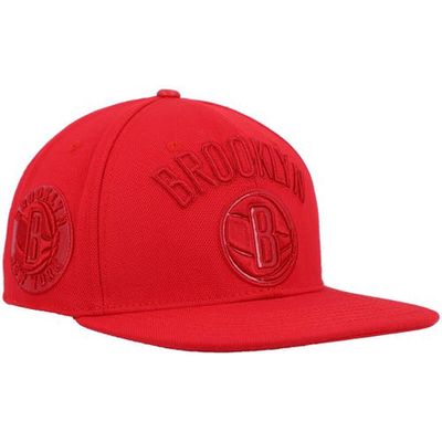 Men's Pro Standard Red Brooklyn Nets Cherry Wool Snapback Hat
