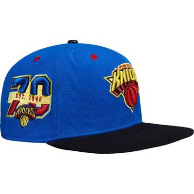 Men's Pro Standard Royal New York Knicks 70 Years Any Condition Snapback Hat
