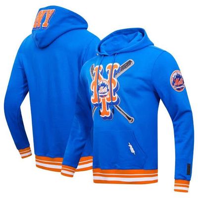 Men's Pro Standard Royal New York Mets Mash Up Logo Pullover Hoodie