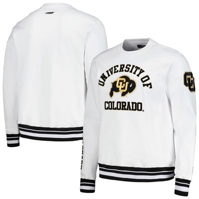 Men's Pro Standard White Colorado Buffaloes Classic Stacked Logo Pullover Sweatshirt