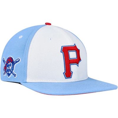 Men's Pro Standard White/Light Blue Pittsburgh Pirates Blue Raspberry Ice Cream Drip Snapback Hat