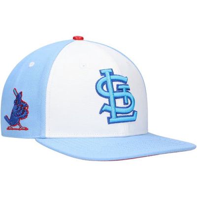 Men's Pro Standard White/Light Blue St. Louis Cardinals Blue Raspberry Ice Cream Drip Snapback Hat