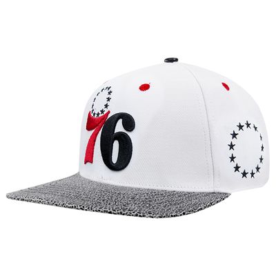 Men's Pro Standard White Philadelphia 76ers Hook Elephant Snapback Hat
