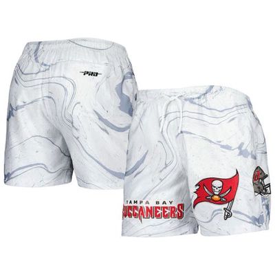 Men's Pro Standard White Tampa Bay Buccaneers Allover Marble Print Shorts