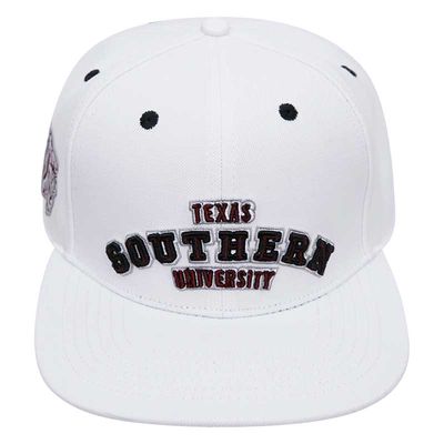 Men's Pro Standard White Texas Southern Tigers Evergreen Wool Snapback Hat