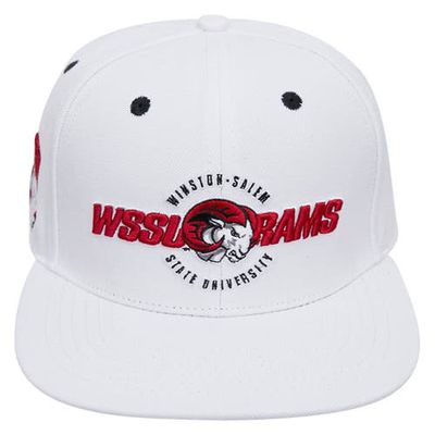 Men's Pro Standard White Winston Salem Rams Evergreen Wool Snapback Hat