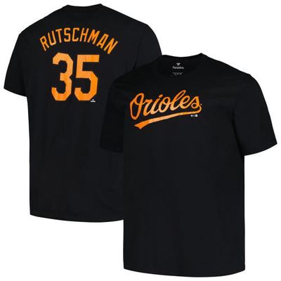 Men's Profile Adley Rutschman Black Baltimore Orioles Big & Tall Name & Number T-Shirt