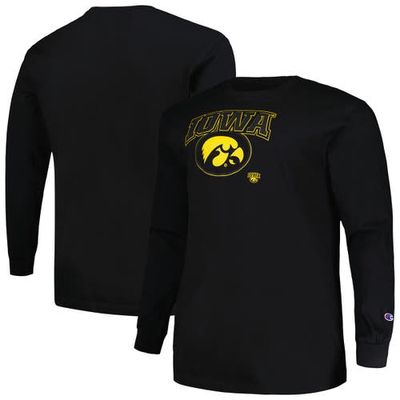 Men's Profile Black Iowa Hawkeyes Big & Tall Pop Long Sleeve T-Shirt
