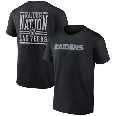 Men's Profile Black Las Vegas Raiders Big & Tall Two-Sided T-Shirt