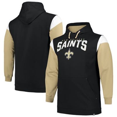 Men's Profile Black New Orleans Saints Big & Tall Trench Battle Pullover Hoodie