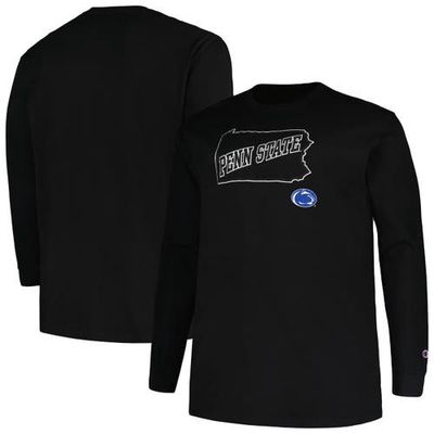 Men's Profile Black Penn State Nittany Lions Big & Tall Pop Long Sleeve T-Shirt