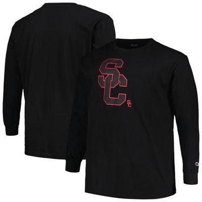 Men's Profile Black USC Trojans Big & Tall Pop Long Sleeve T-Shirt