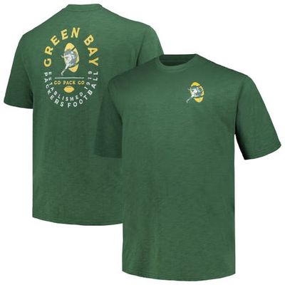 Men's Profile Green Green Bay Packers Big & Tall Two-Hit Throwback T-Shirt