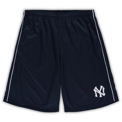 Men's Profile Navy New York Yankees Big & Tall Mesh Shorts