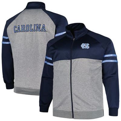 Men's Profile Navy North Carolina Tar Heels Big & Tall Fleece Full-Zip Jacket