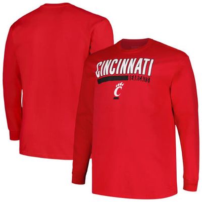 Men's Profile Red Cincinnati Bearcats Big & Tall Two-Hit Long Sleeve T-Shirt