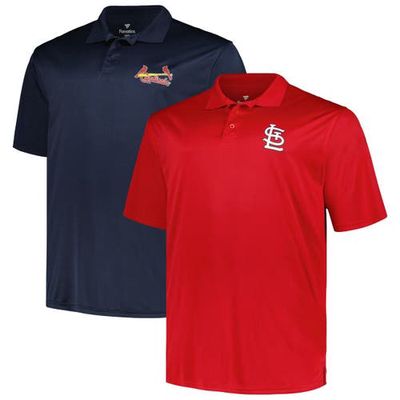 Men's Profile Red/Navy St. Louis Cardinals Big & Tall Two-Pack Solid Polo Set