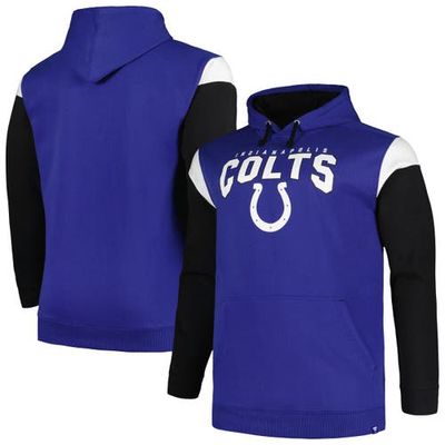 Men's Profile Royal Indianapolis Colts Big & Tall Trench Battle Pullover Hoodie