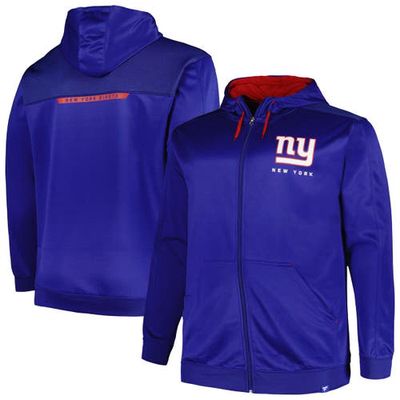 Men's Profile Royal New York Giants Big & Tall Defender Full-Zip Hoodie