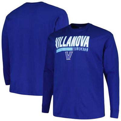 Men's Profile Royal Villanova Wildcats Big & Tall Two-Hit Long Sleeve T-Shirt