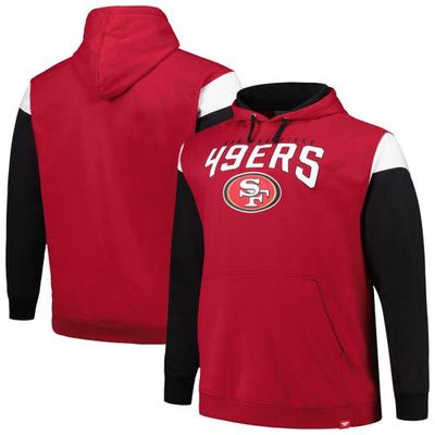 Men's Profile Scarlet San Francisco 49ers Big & Tall Trench Battle Pullover Hoodie