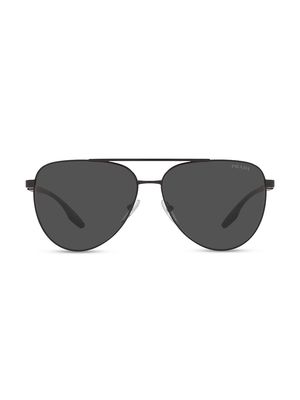 Men's PS 52WS 61MM Pilot Sunglasses - Matte Black