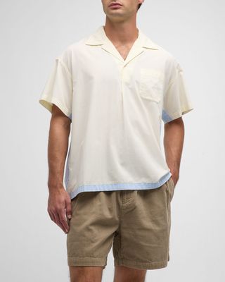 Men's Pullover Short-Sleeve Camp Shirt