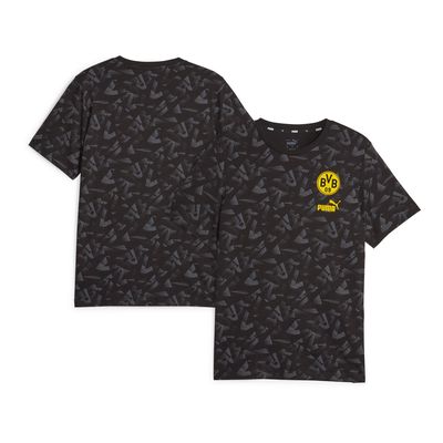 Men's Puma Black Borussia Dortmund FtblCore Allover Print T-Shirt