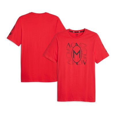 Men's Puma Red AC Milan FtblCore Graphic T-Shirt