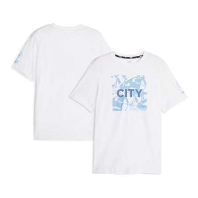 Men's Puma White Manchester City FtblCore Graphic T-Shirt