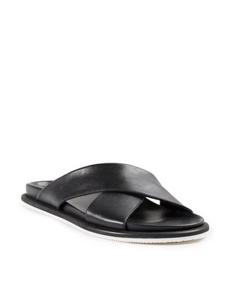 Men's Punta Crisscross Leather Slide Sandals