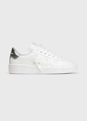 Men's Pure Star Laminated Leather Low-Top Sneakers