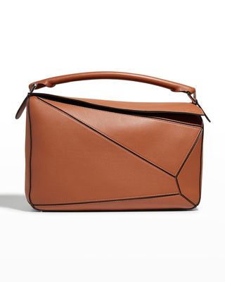 Men's Puzzle Large Leather Shoulder Bag