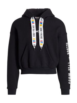 Men's Pyer Moss x Reebok Cotton Hoodie Sweatshirt - Black - Size Medium - Black - Size Medium