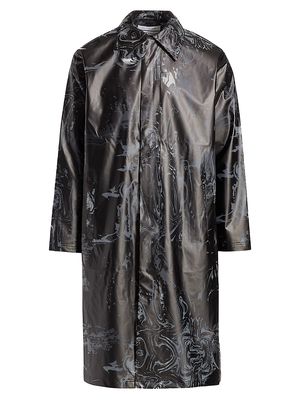 Men's Pyer Moss x Reebok Long Thermoplastic Coat - Black - Size Medium