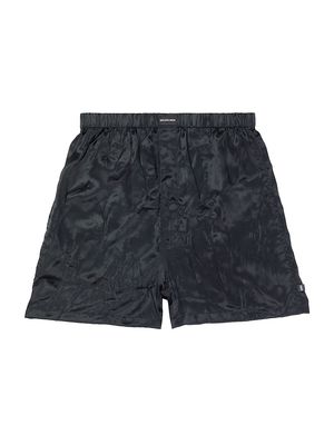 Men's Pyjama Shorts - Black - Size Small