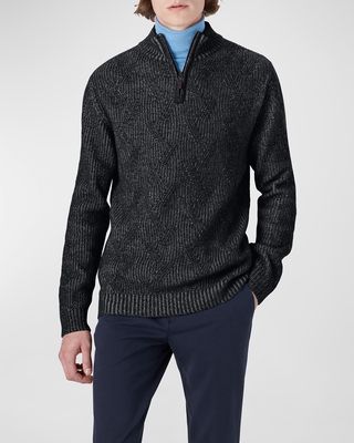Men's Quarter-Zip Cable Sweater