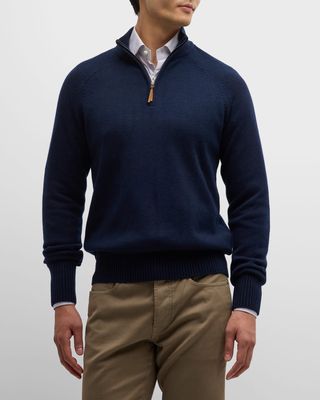 Men's Quarter-Zip Cashmere Sweater