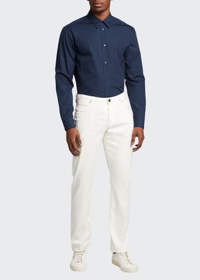 Men's Quevedo Point-Collar Sport Shirt - BCI Cotton