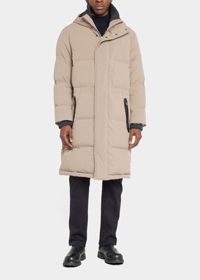 Men's Quilted Down Hooded Parka