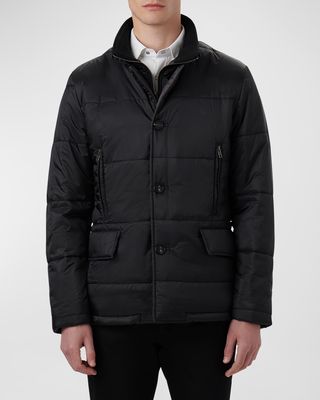Men's Quilted Jacket with Inner Bib
